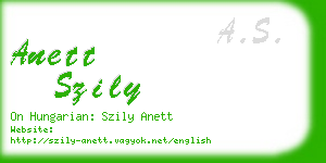 anett szily business card